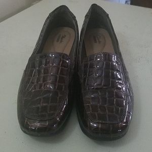 Clark's Brown Croc Loafers